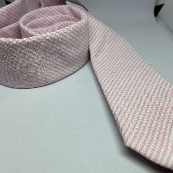 Original Penguin Men's Pink Striped Skinny Tie - NWT - Picture 5 of 5
